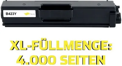 Produktbild von New Build Toner, ersetzt Brother TN-423Y, ca. 4.000 Seiten, gelb