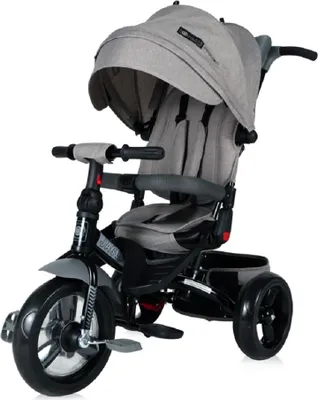 Obrázok produktu pre Lorelli Trojkolka Jaguar 4 v 1 otočné sedadlo s tyčou, nastaviteľné, sklápacia strecha tmavo šedá