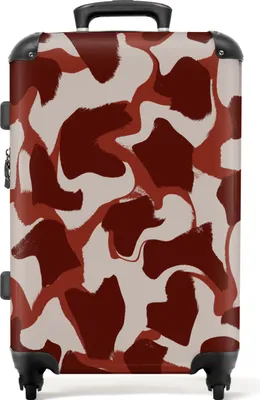 Produktbild von NoBoringSuitcases.com® Großer Koffer - Abstrakt - Braun - Farben - Pastell - Kombinationsschloss TSA - Hartschalen Trolley 4 Rollen - 72 liter - Reisekoffer - 66 cmKoffer Mittelgroß 67x43x25 cm, 72L,