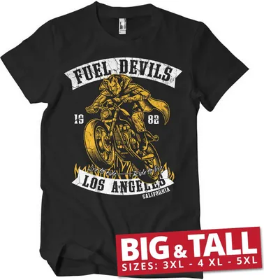 Produktbild von Fuel Devils Rider Big & Tall T-Shirt - 3XL - Black