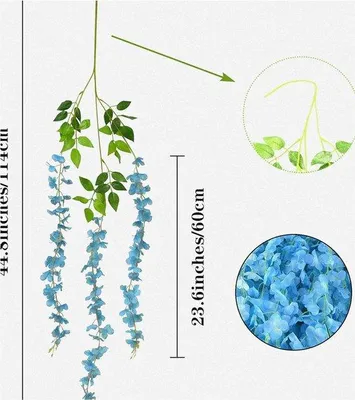 Productafbeelding van Famanu Kunstbloemen, Blauweregen - 12 stuks, vintage decoratie
