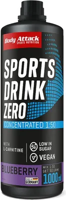 Produktbild von Body Attack Sports Drink Zero - 1000 ml Blueberry