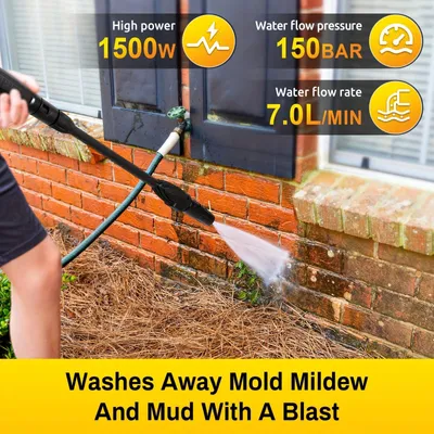 Zdjęcie produktu dla Pistolet pianowy 1500W - Urządzenie do spryskiwania pianą wysokociśnieniową, przeznaczone do mycia samochodów i tarasów