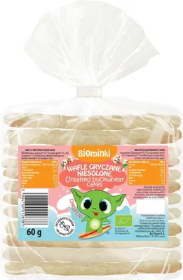 WAFLE GRYCZANE NIESOLONE BIO 60 g - BIOMINKI
