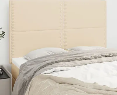 Produktbild von Design Möbel Kopfteile 4er Set Creme 72x5x78/88 cm Stoff - 2024 Neu