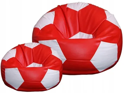 Obrázok produktu pre Sedací vak lopta 100x100 cm + podnožník červeno biela