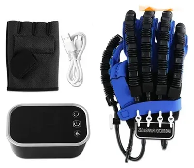 Produktbild von Reha-Roboterhandschuh für die rechte Hand, 9 Gänge, Kraftanpassung, Fingertrainer, L