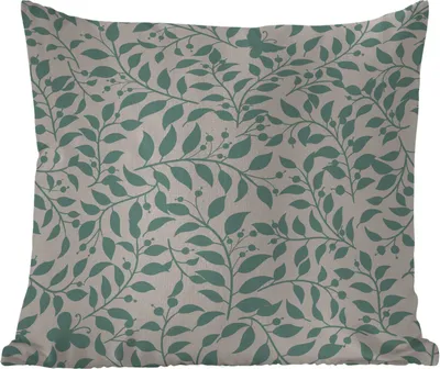Produktbild von MuchoWow® Outdoor Kissen - Blätter - Vintage - Muster - 60x60 cm - Wetterfest - Lounge Kissen - Dekoration - Schlaf Kissen