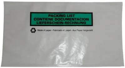 Produktbild von Dokumententasche aus 100% Papier 1000 Stück DIN Lang Umweltfreundlich
