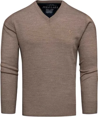 Productafbeelding van Recea Heren, klassieke trui, model Enoka, bruin, maat XL