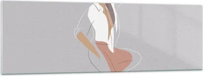 Produktbild von Bilder auf glas - Einteilig - Frau Grafik Modern - 160x50cm - Glasbilder - Wandbilder - Bilder - zum Aufhängen bereit - Wanddekoration aus Glas - Glas Bilder - Wandbild auf Glas - GAB160x50-4266