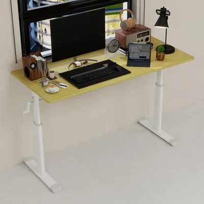 Produktbild von Verstellbarer Schreibtisch für Kinder & Erwachsene-Höhenverstellbarer Mehrzweck-Schreibtisch für Zuhause/Büro kompaktes Design
