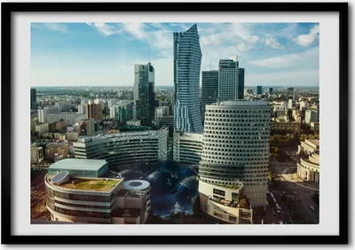 Produktbild von Bild - Bilderrahmen - 100 cm x 70 cm - MDF - Rahmen - Foto - Wandkunst Warschau, Polen