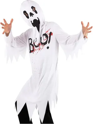 Produktbild von Geisterkostüm – Halloween-Kostüm für Kinder von 6 bis 8 Jahren – Weiß