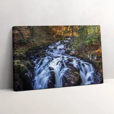 Produktbild von Flusslandschaft Foto – Leinwandbild Wandbild – 30x20 cm – Leinwandbilder – Wandbilder – Schlafzimmer – Flur