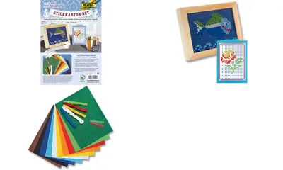 Produktbild von folia Stickkarton-Set, 175 x 245 mm, 300 g/qm, 25-teilig