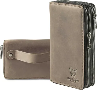 Produktbild von Damen Geldbörse Leder RFID Schutz große Wallet mit 26 Kartenfächern Münzfach viele Fächer elegant Geschenkbox hochwertige Verarbeitung