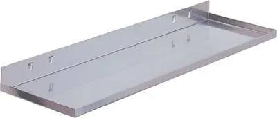 Zdjęcie produktu dla Półka W350xD125mm w kolorze aluminium do paneli perforowanych RASTERPLAN