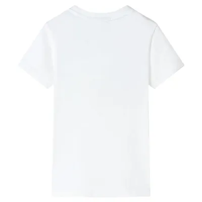 Image de vidaXL T-shirt pour enfants Ecru 128