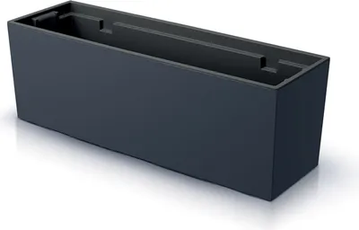 Produktbild von Prosperplast Urbi Case Blumenkasten Anthrazit, 580x180x195mm, Rechteckig, aus Kunststoff, mit Innentopf, UV-beständig, für Innen- & Außenbereich, 2-in-1-Set, matte Oberfläche