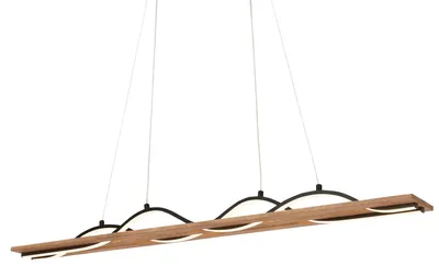Immagine prodotto di Lampada a sospensione LED Lampada a sospensione ondulata Sala da pranzo Cucina Bianco caldo Legno