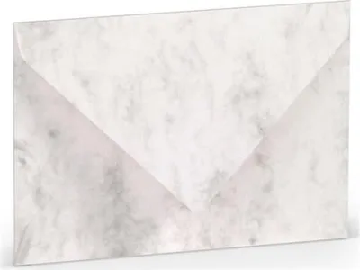 Produktbild von Briefhülle Paperado C7 SF grau marmora RÖSSLER 81x114mm gerippt