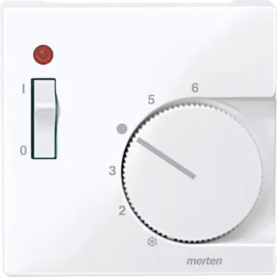 Produktbild von MERTEN Zentralplatte 534825 Temperaturregler aktivweiß gl