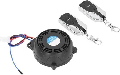 Immagine prodotto di Allarme per motori elettrici con protezione wireless contro il blocco del motore e 2 telecomandi - 12 V - portata di 150 metri - sistema di sicurezza antifurto per scooter
