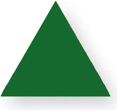 Imagen del producto de Juguete de madera, material para juegos, triángulo equilátero, color verde, 24 unidades, dimensiones 25x25 mm, nuevo