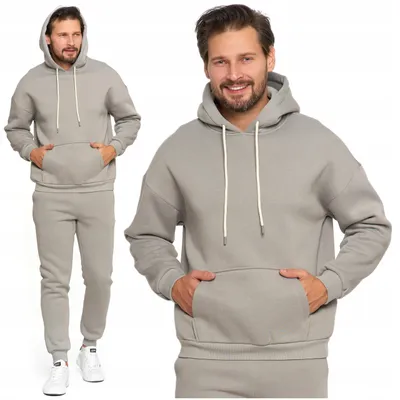 Produktbild von Moraj Herren Oversize Hoodie Kapuzenpullover – Grau, Größe 3XL, bequem