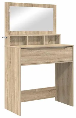 Image de vidaXL Coiffeuse de chambre à coucher chêne Sonoma 80 x 39,6 x 135 cm