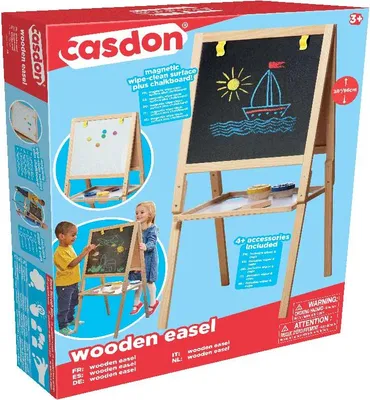 Zdjęcie produktu dla Casdon – drewniana sztaluga, zabawka edukacyjna, wielokolorowa
