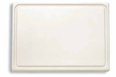 Obrázok produktu pre F. DICK Schneidbrett mit Saftrille Kunststoff weiß 265x325x18 mm, Küchenbrett