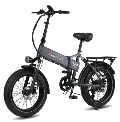 Zdjęcie produktu dla Rower Elektryczny MAXTURN Polaris - Bateria 48V13AH 20" Linkowy hHamulec Tarczowy - Szary