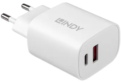 Image de Lindy 73413 chargeur d'appareils mobiles Universel Blanc Secteur Charge rapide Intérieure