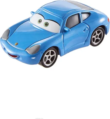 A blue toy car, likely a character from the Disney Pixar Cars franchise, is shown against a white background.