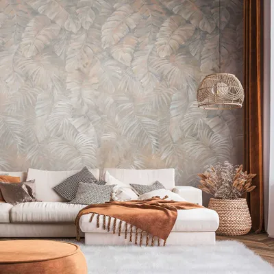 Produktbild von Profhome 392621-GU Fototapete Palmen braun beige creme-weiß grau 1,59 m x 2,8 m