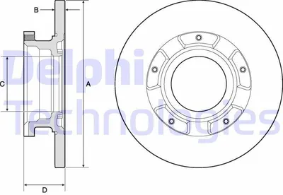 Produktbild von 2x DELPHI Bremsscheibe BG4673 für FORD Transit V363 Kastenwagen (FCD FDD) 288mm