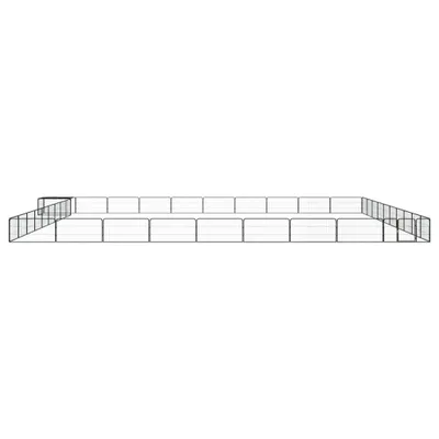 Zdjęcie produktu dla vidaXL 40-częściowy kojec dla psa czarny 100x50cm stal malowana proszkowo