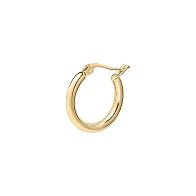 Productafbeelding van Goudkleurige, minimalistische oorbellen van staal, model LPS02ARQ18, 1,5 cm