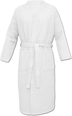 Imagen del producto de Ibenzoa® Bata de rizo (100% algodón) – bata de viaje y sauna de gran tamaño, uni, de 200 x 120 cm, aproximadamente 600 g, de alta absorción