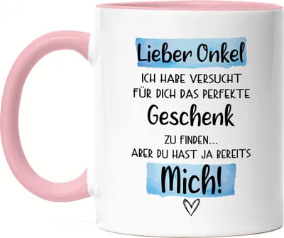 Produktbild von Onkel Geschenk Tasse Rosa Lustige Geschenkidee Für Den Besten Onkel Nichte Neffe
