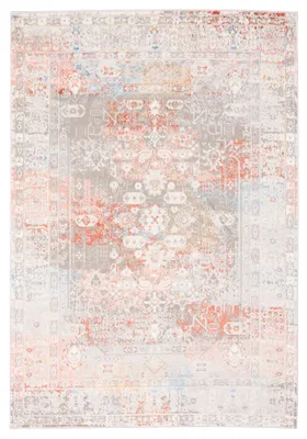 Zdjęcie produktu dla Dywan Ethno Vintage - Krótkie runo - Miękki dywan do salonu, sypialni, jadalni - Dywany - Kolor kremowy łososiowy 1 - 80 x 150 cm