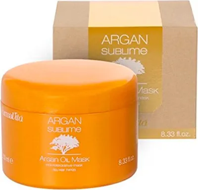 Produktbild von FarmaVita Argan Sublime Oil Mask, 1000 ml, Frauen, trockenes Haar, Stumpfes Haar, Alle Farben, Ernährung, Reparatur, Glanz, Weichmachend, Arganöl, Mica