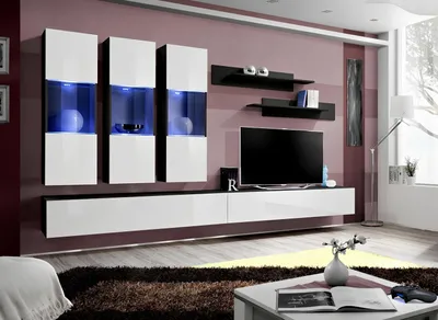 Produktbild von Moderne Designer Wohnwand TV Ständer Wand Regale Luxus Wohnzimmermöbel Neu