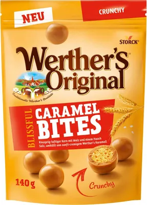 Produktbild von Werthers Original Blissful Caramel Bites Crunchy knusprig süß 140g