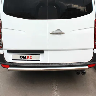 Zdjęcie produktu dla Osłona progu tylnego zderzaka do VW Crafter 2006-2017, ciemna, stal nierdzewna