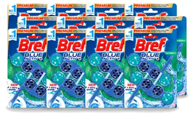 Produktbild von 12 x Bref Blue Activ' WC-Stein - Eucalyptus - Vorteilspackung - 12 Stücke