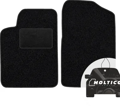 Produktbild von moto-MOLTICO Vorne Fußmatten Auto Velours Autoteppiche Schwarz Automatten Set 2-teilig passend für Peugeot 405 1992-1996