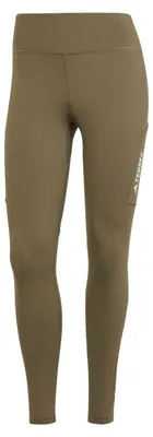 Productafbeelding van adidas dames Terrex multi leggings, olijfgroen, maat 10
